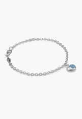 very nice tiny silver enamel flower heart December birthstone bracelet for babies